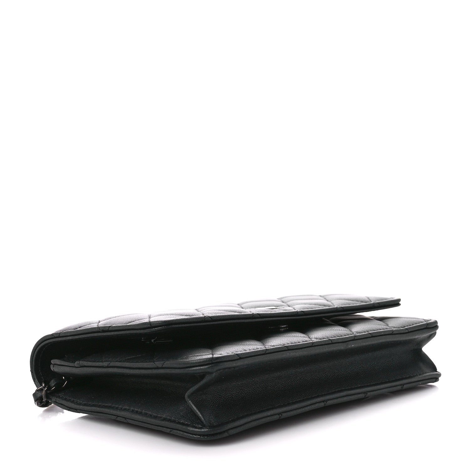 Chanel Lambskin Quilted Wallet On Chain WOC So Black 4 of 12