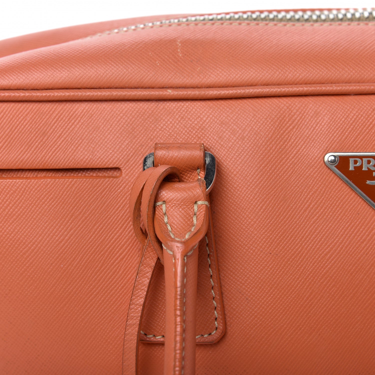Prada Saffiano Bauletto Papaya 12 of 19