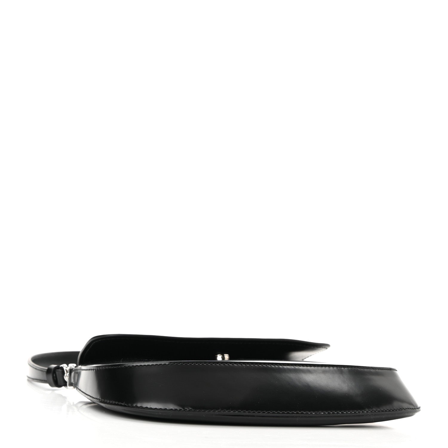 Prada Spazzolato Cleo Flap Shoulder Bag Black 4 of 9
