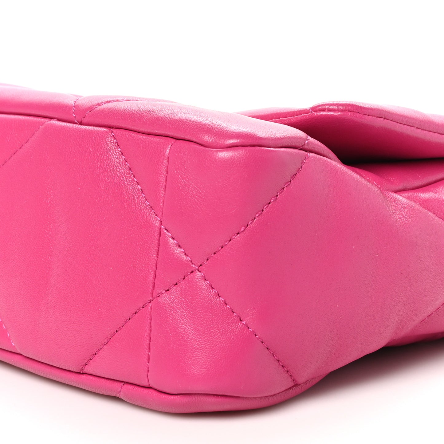 Lambskin Quilted Medium Chanel 19 Flap Dark Pink