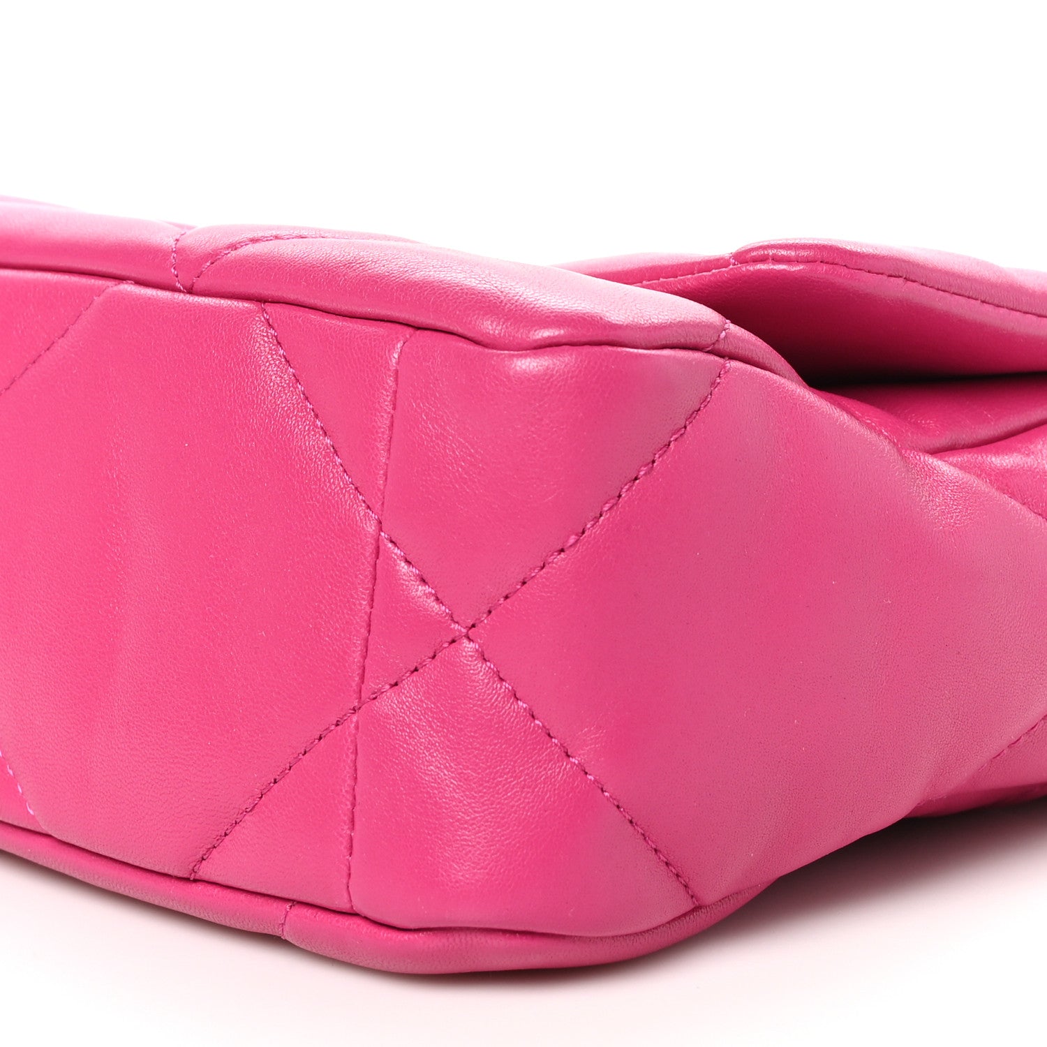 Chanel Lambskin Quilted Medium Chanel 19 Flap Dark Pink 10 of 10