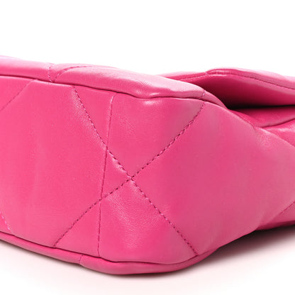 Chanel Lambskin Quilted Medium Chanel 19 Flap Dark Pink 10 of 10