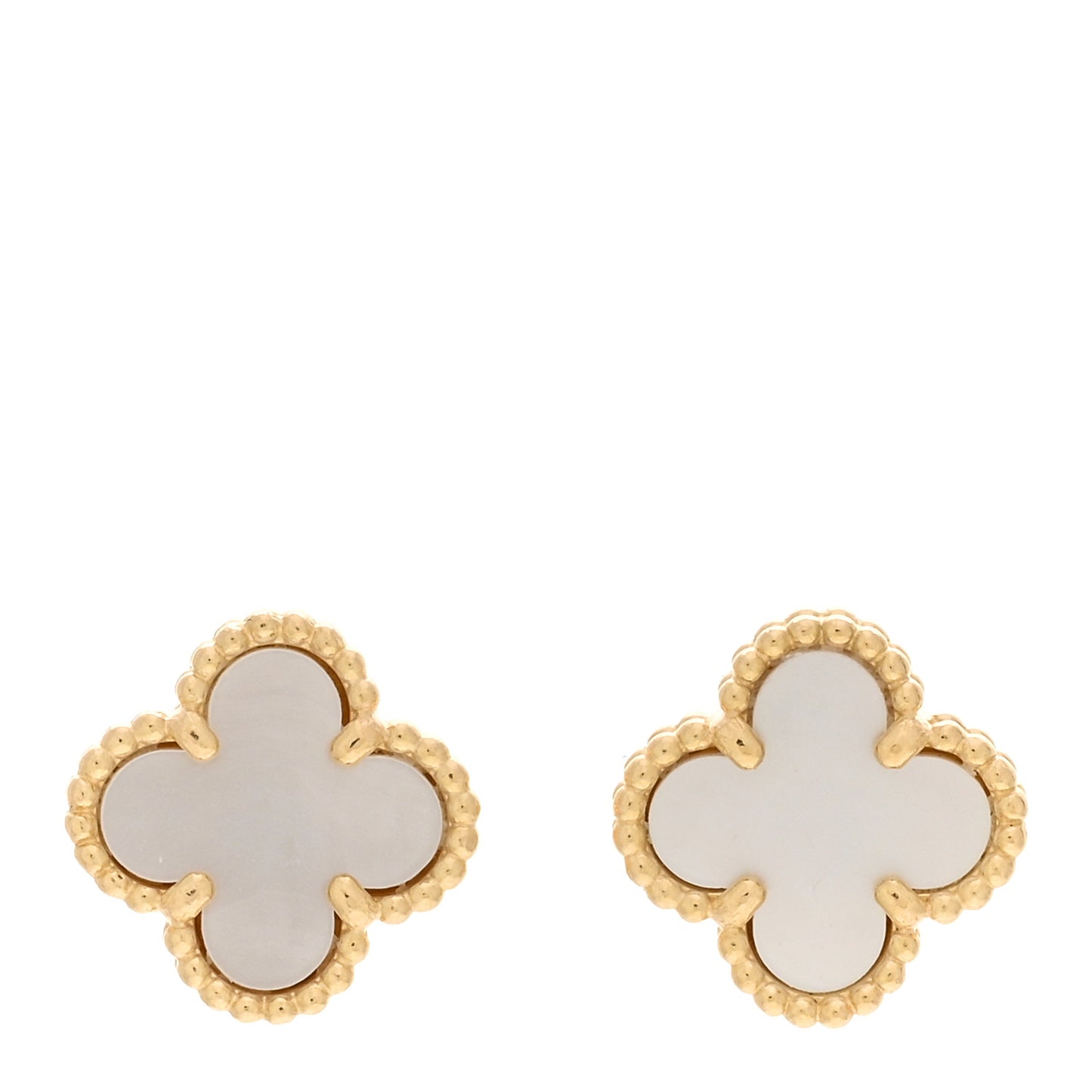 18K Yellow Gold Mother of Pearl Sweet Alhambra Earrings