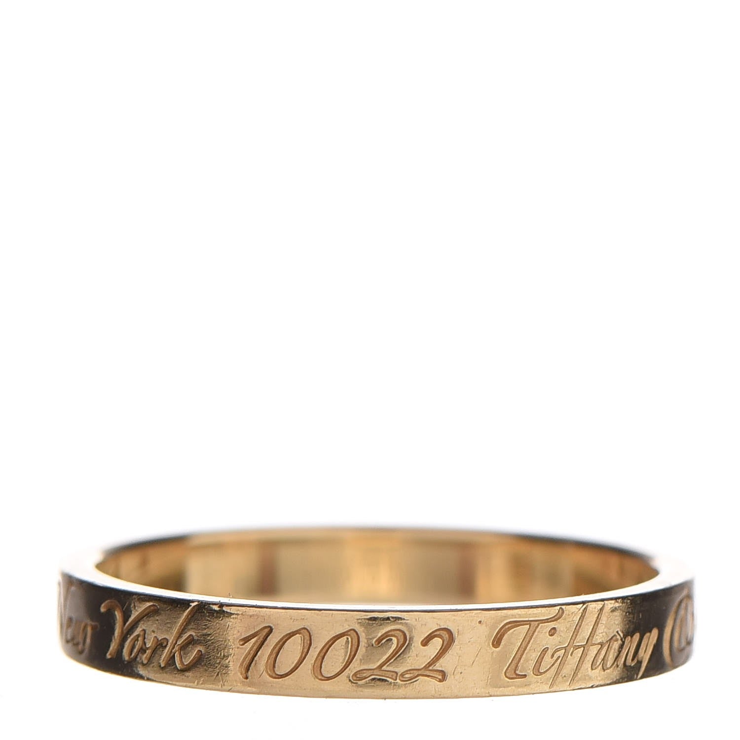 Tiffany 18K Yellow Gold Notes Fifth Avenue New York Ring 56 7.5 5 of 7