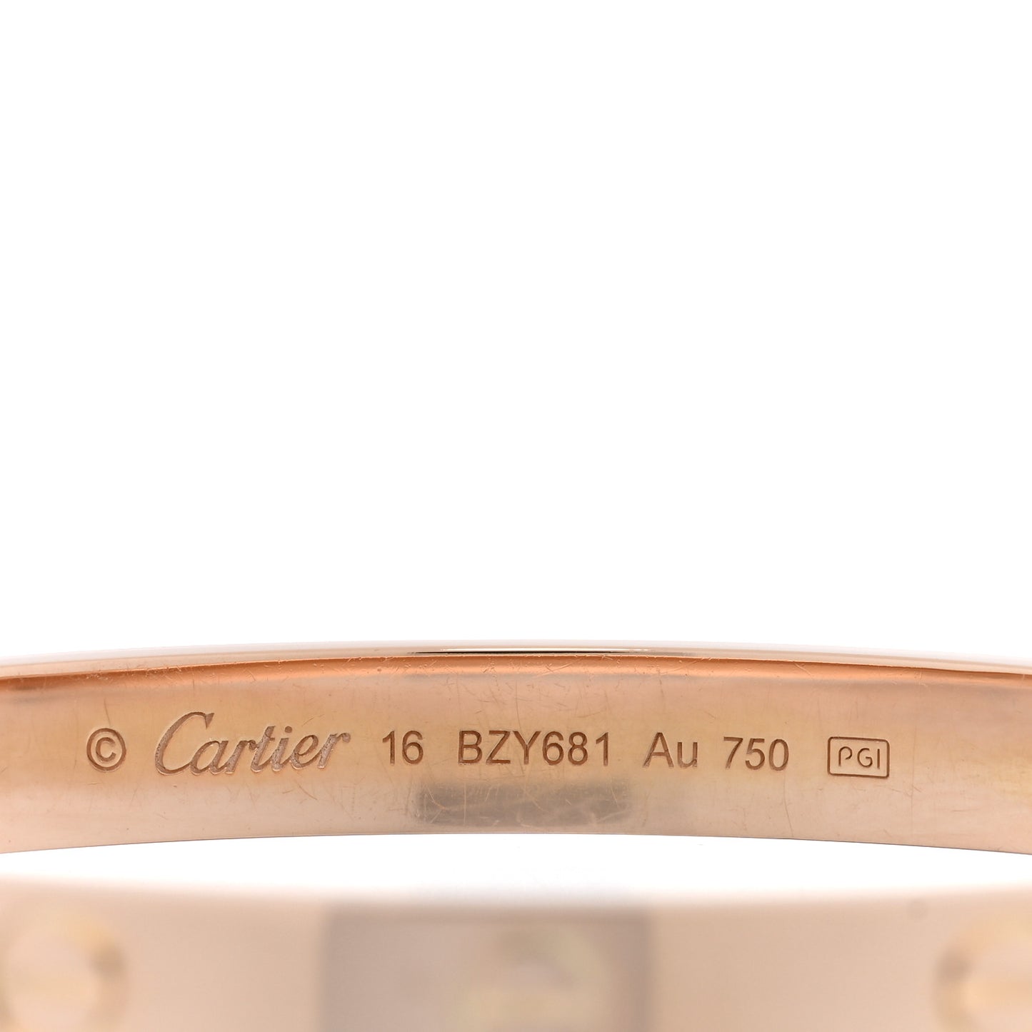 18K Pink Gold LOVE Bracelet 16