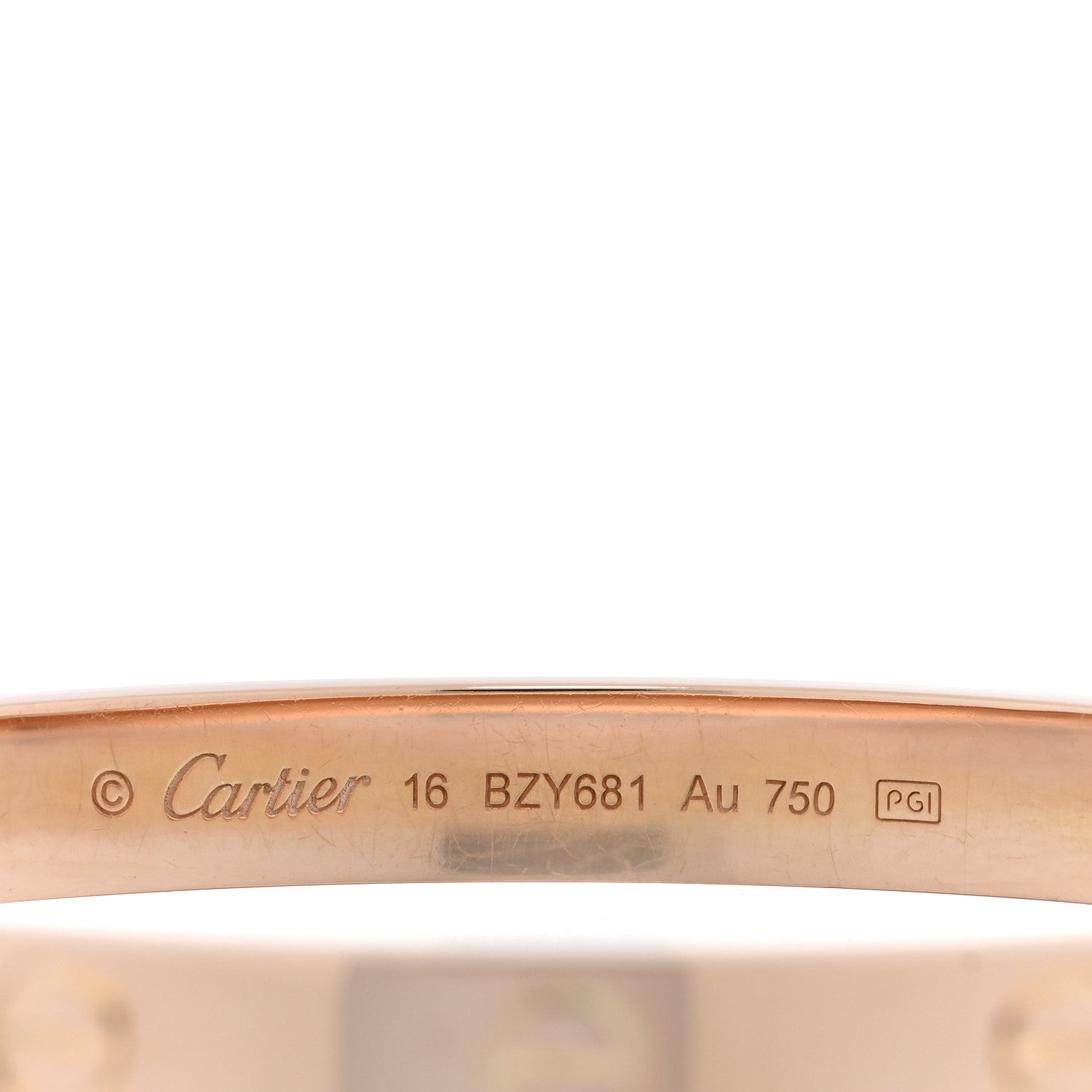 Cartier 18K Pink Gold LOVE Bracelet 16 4 of 6