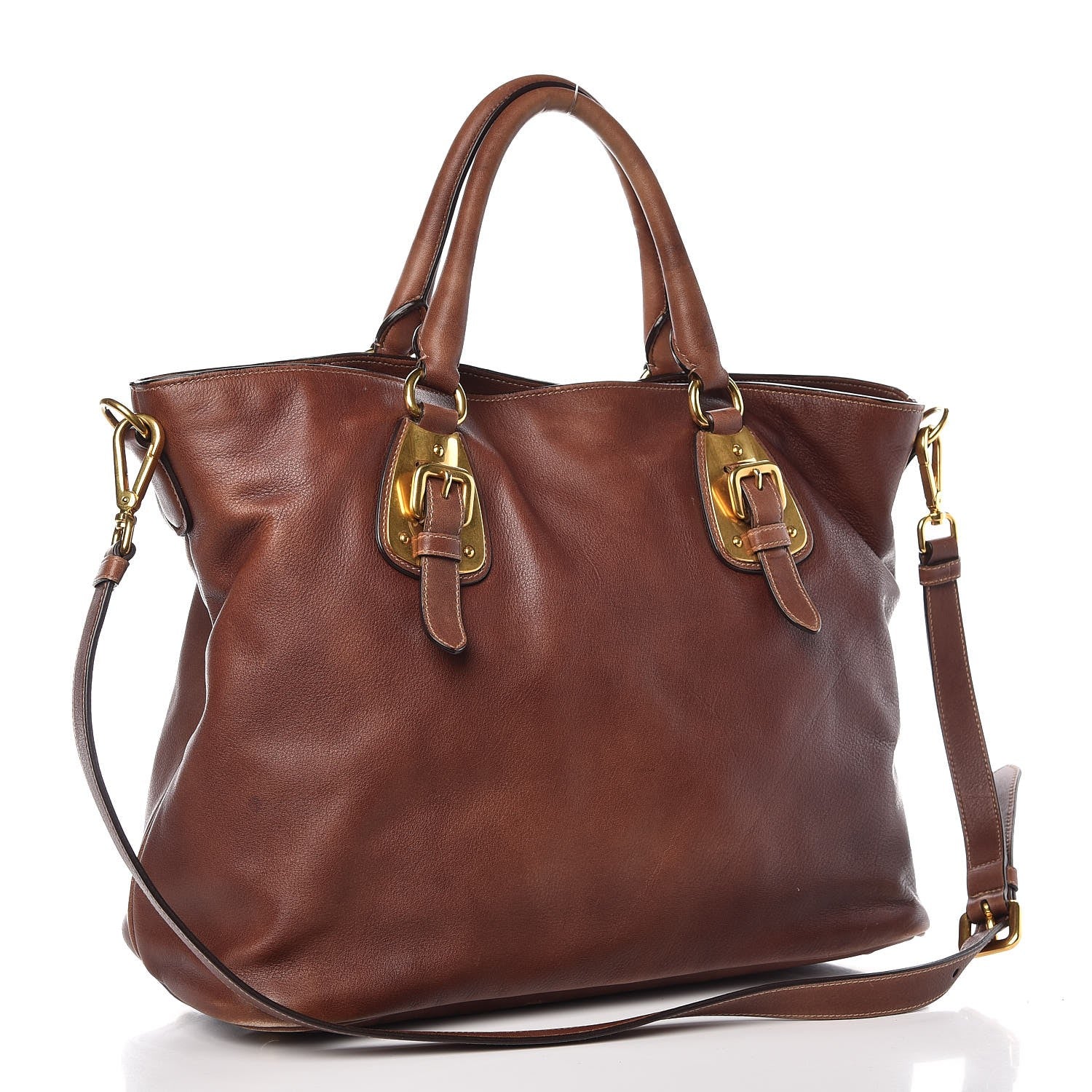 Prada Soft Calf Tote Nocciolo 4 of 14