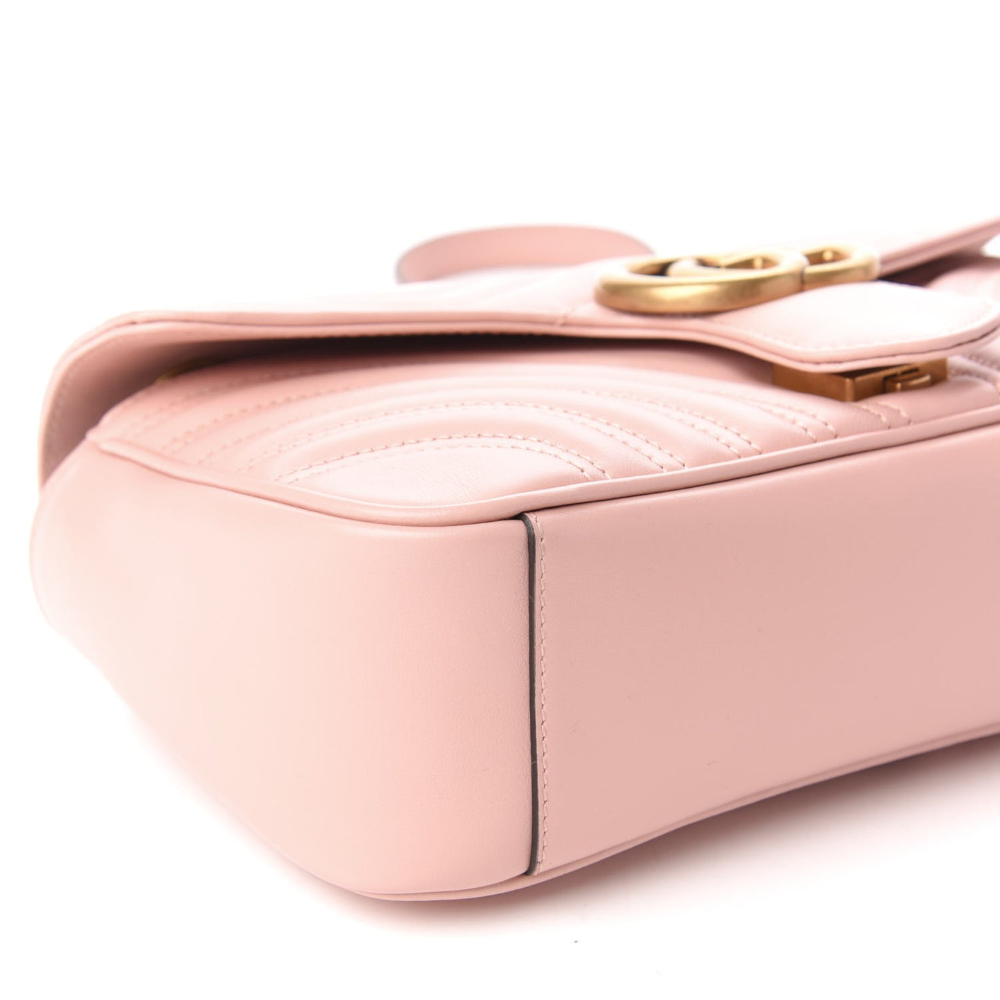 Calfskin Matelasse Small GG Marmont Shoulder Bag Perfect Pink