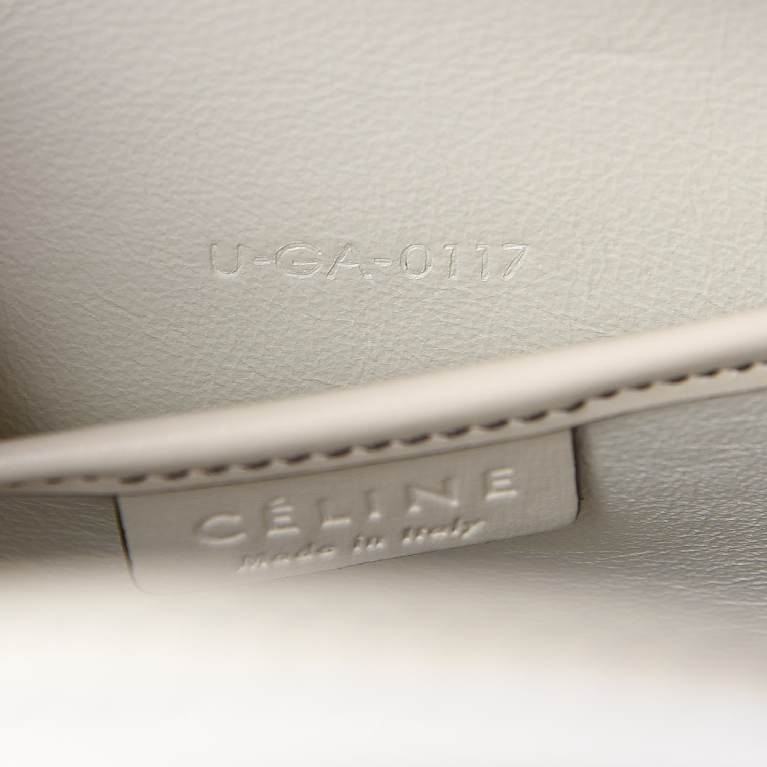 Celine Satin Calfskin Nano Debossed Luggage White 7 of 7