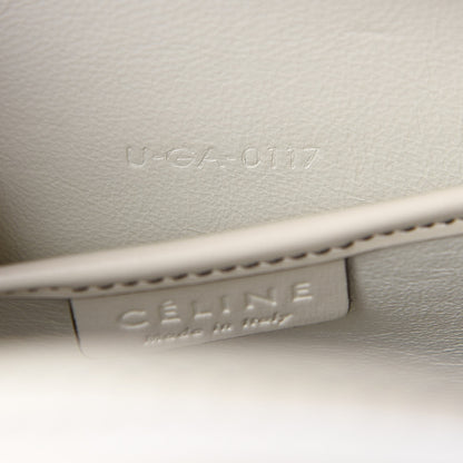 Celine Satin Calfskin Nano Debossed Luggage White 7 of 7
