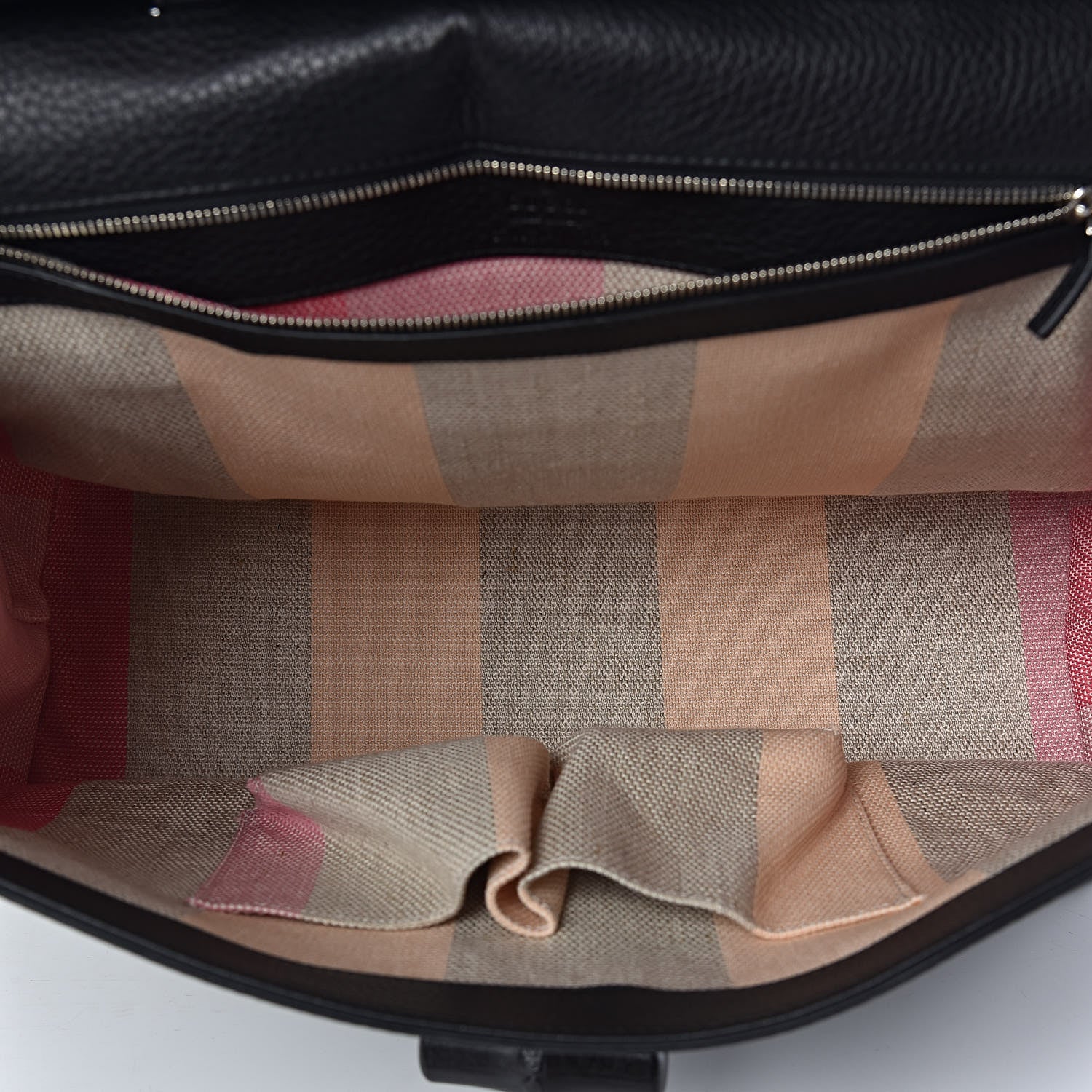 Gucci Pebbled Calfskin Large Bamboo Daily Top Handle Bag Black 5 of 10