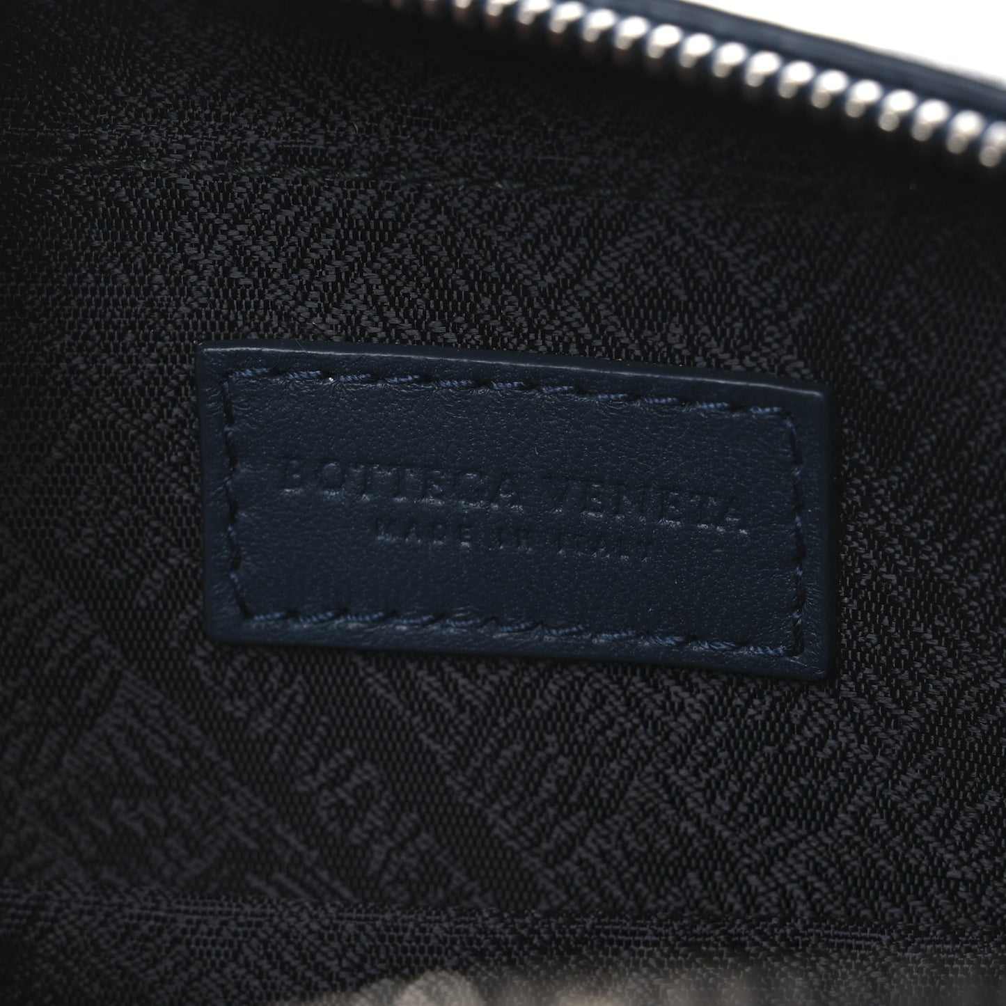 Nappa Intrecciato Vertical Shoulder Bag Blue