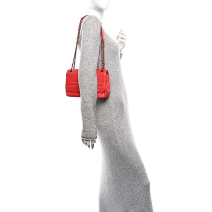 Chanel Shiny Goatskin Diagonal Quilted Small Flap Red 2 of 10