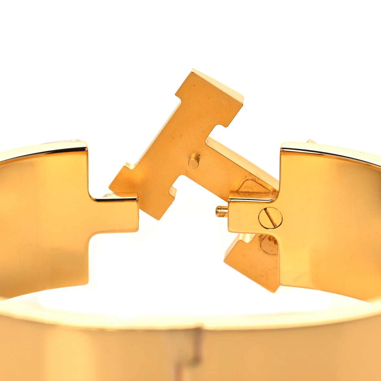 Enamel Wide Clic Clac H Bracelet GM Orange
