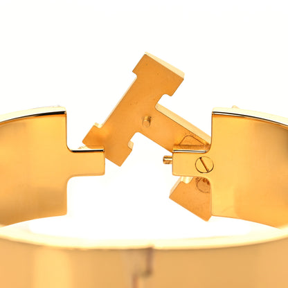 Hermes Enamel Wide Clic Clac H Bracelet GM Orange 7 of 8