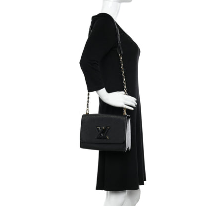 Louis Vuitton Epi Twist Braided Strap Shoulder Bag MM Black 2 of 9