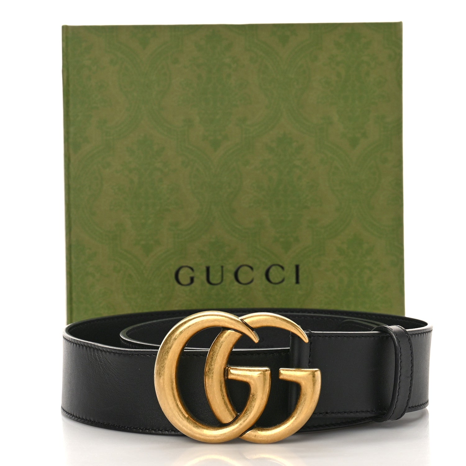 GUCCI ブラックレザーベルト 95/38 GUCCI ブラックレザーベルト 95/38