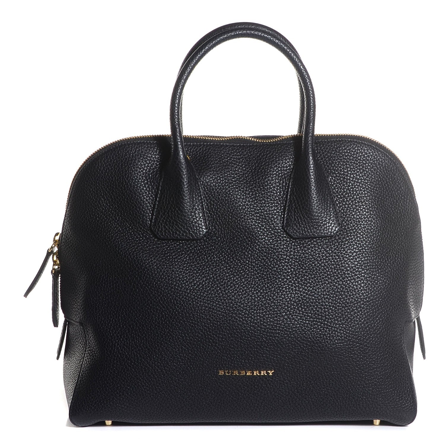 Burberry London Grainy Calfskin Medium Greenwood Bowling Bag Black 13 of 24