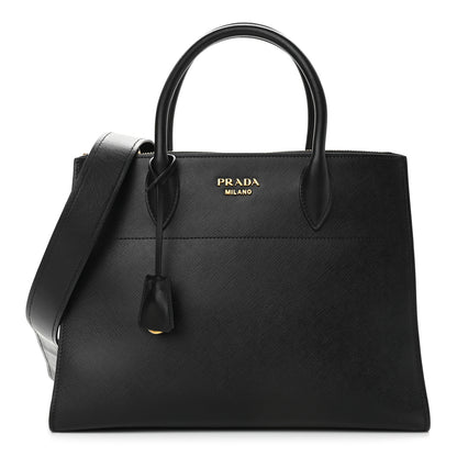 Prada Saffiano City Calfskin Greche Paradigme Bag Black 1 of 10