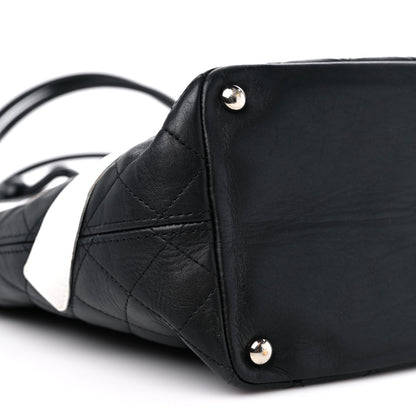 Chanel Calfskin Quilted Medium Cambon Tote Black White 8 of 13