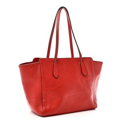 Gucci Dollar Calfskin Small Swing Tote Red 3 of 10