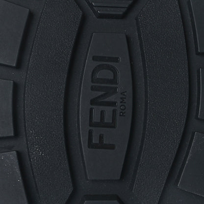 Fendi Vitello Fabric Jacquard FF 1974 Mens Fendi Force Ankle Combat Boots 9 Black Grigio 7 of 8