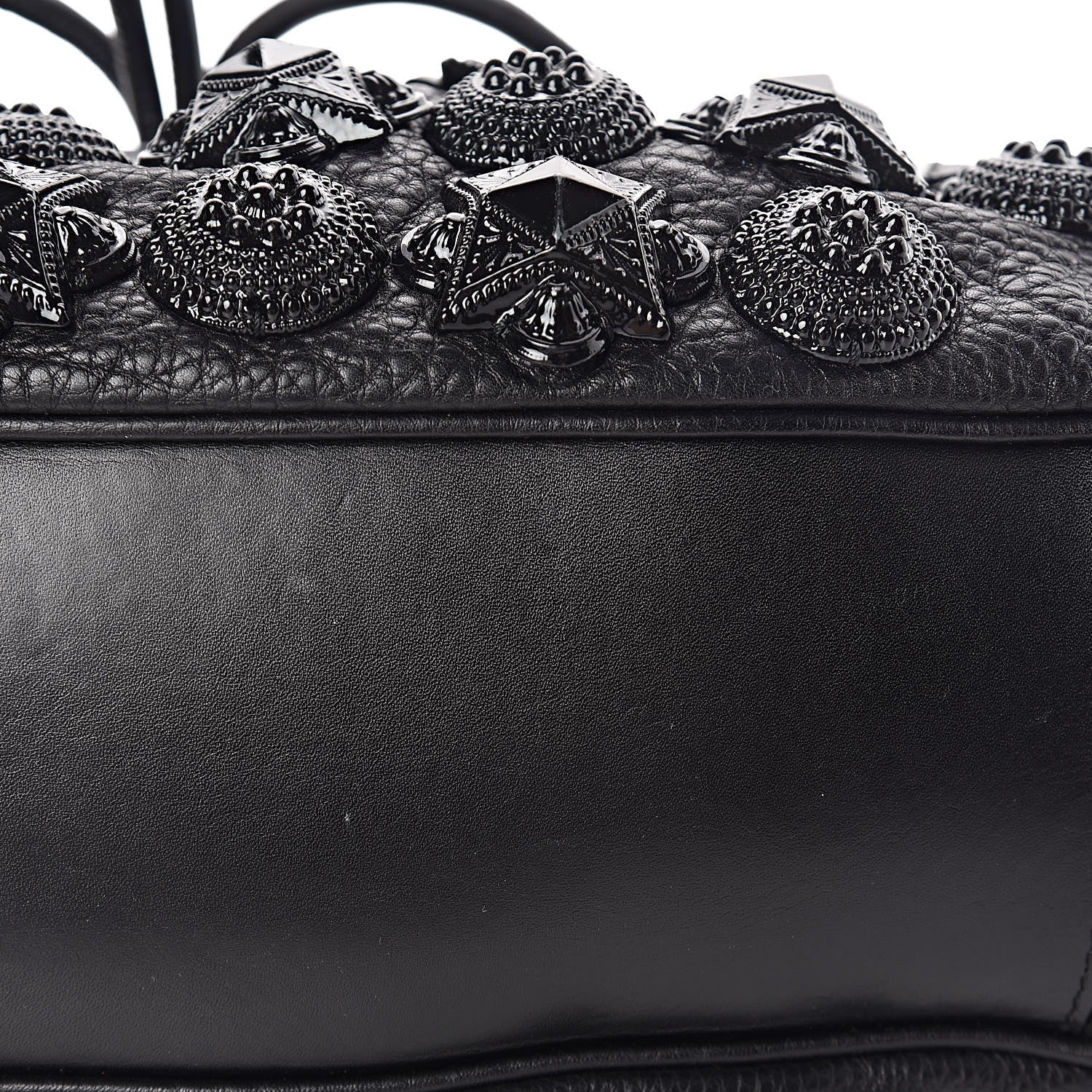 Burberry Calfskin Mason Warrior Studded Hobo Black 19 of 19