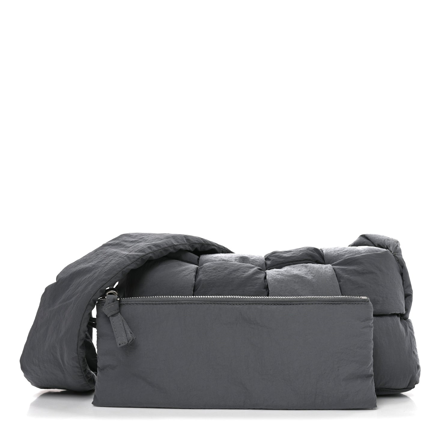 Nylon Intrecciato Padded Tech Cassette Bag Thunder