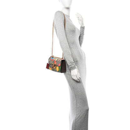 Gucci GG Supreme Monogram Tian Small Padlock Shoulder Bag Beige Multicolor New Acero 2 of 12