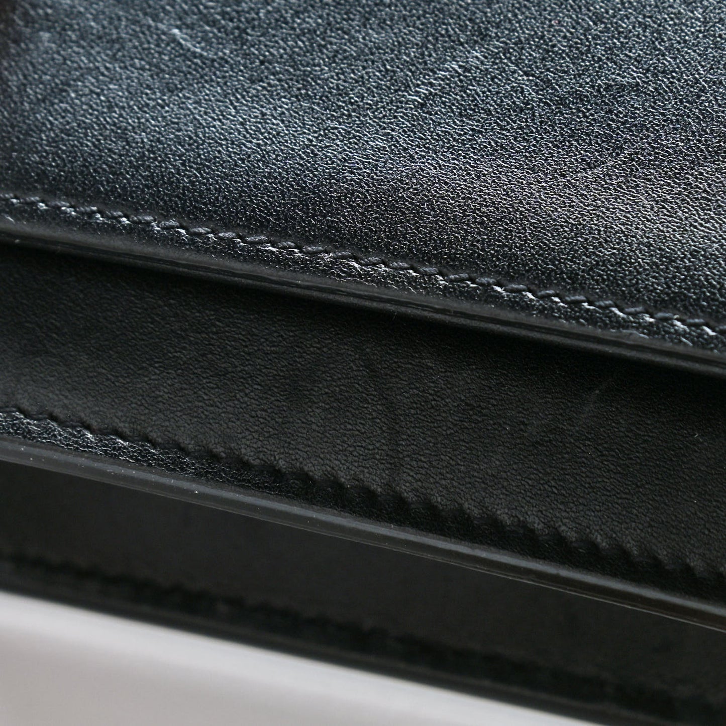 Smooth Calfskin Classic Monogram Kate Tassel Chain Wallet Black
