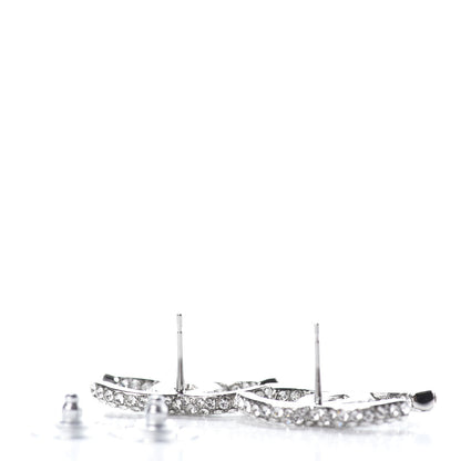 Chanel Crystal CC Earrings Silver 3 of 4