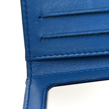 Chanel Lambskin Quilted Card Holder Wallet Blue 13 of 19