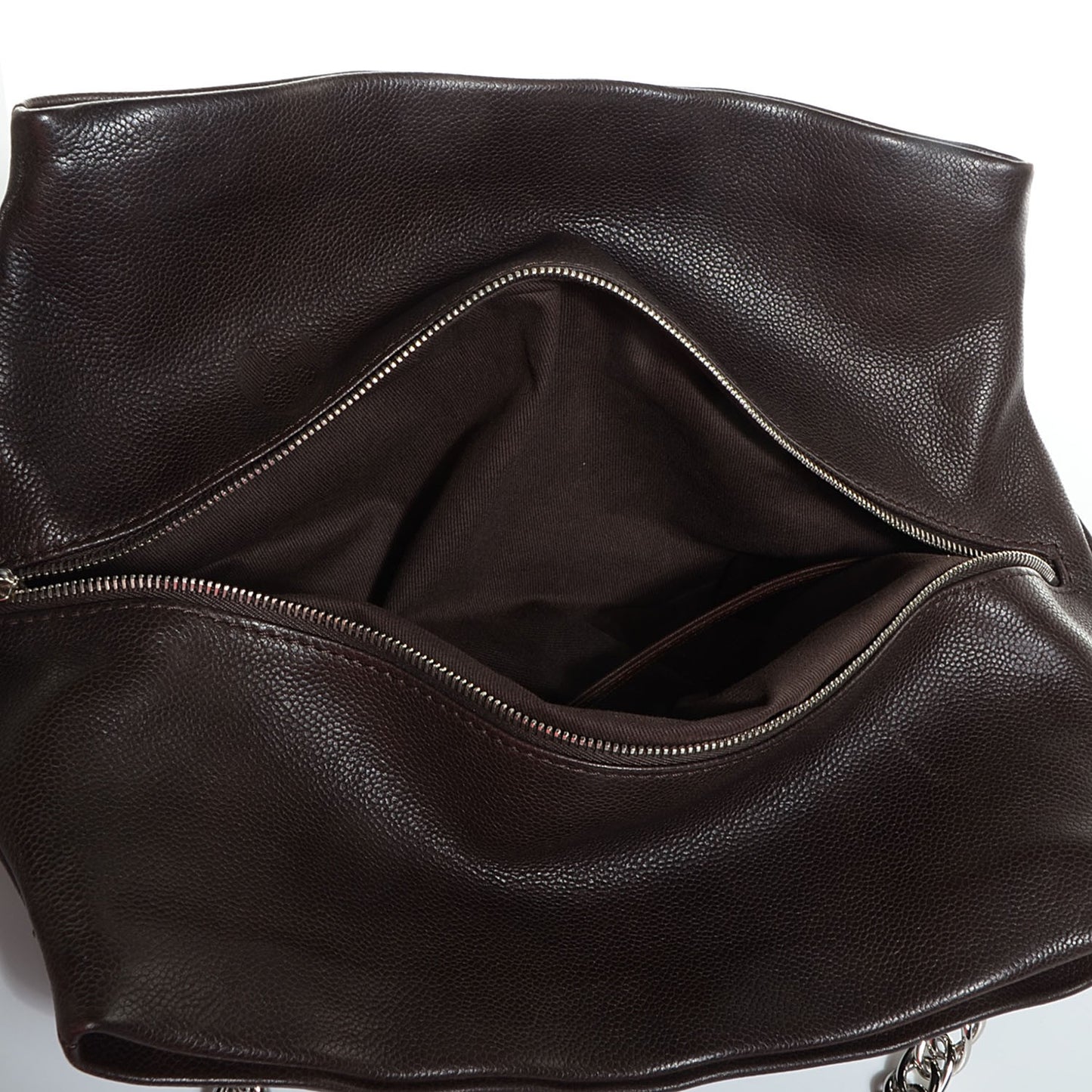 Caviar CC Tuck Medium Tote Brown