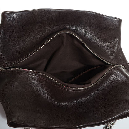 Chanel Caviar CC Tuck Medium Tote Brown 5 of 9