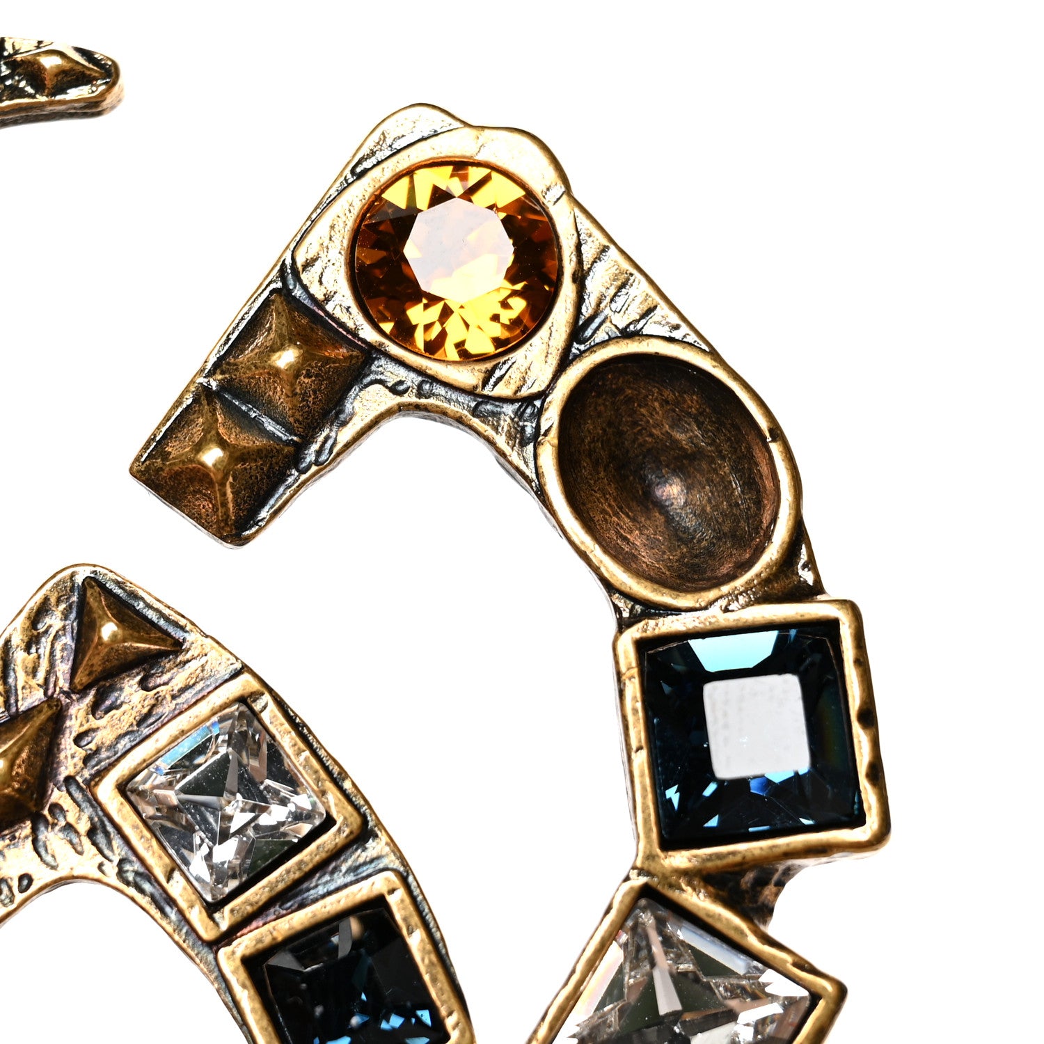Gucci Calfskin Crystal Double G 40mm Belt 90 36 Black Multicolor 4 of 4