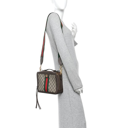 Gucci GG Supreme Monogram Web Small Ophidia Top Handle Shoulder Bag Brown 2 of 15