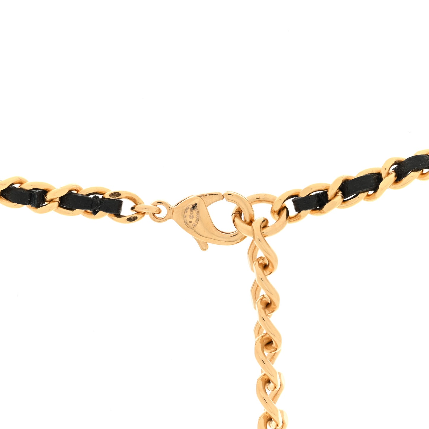 Lambskin CC Heart Mirror Locket Necklace Gold