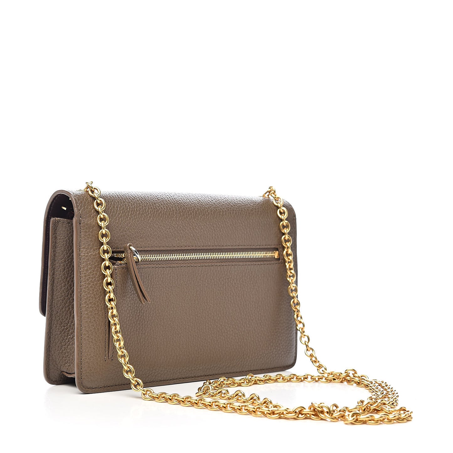 Natural Grained Calfskin Small Darley Satchel Solid Grey