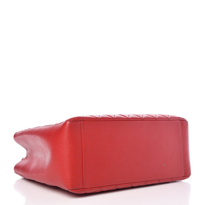 Chanel Caviar Quilted Grand Shopping Tote GST Red 4 of 12