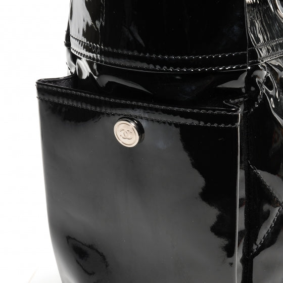 Vinyl Quilted Paris Biarritz Large Tote Black