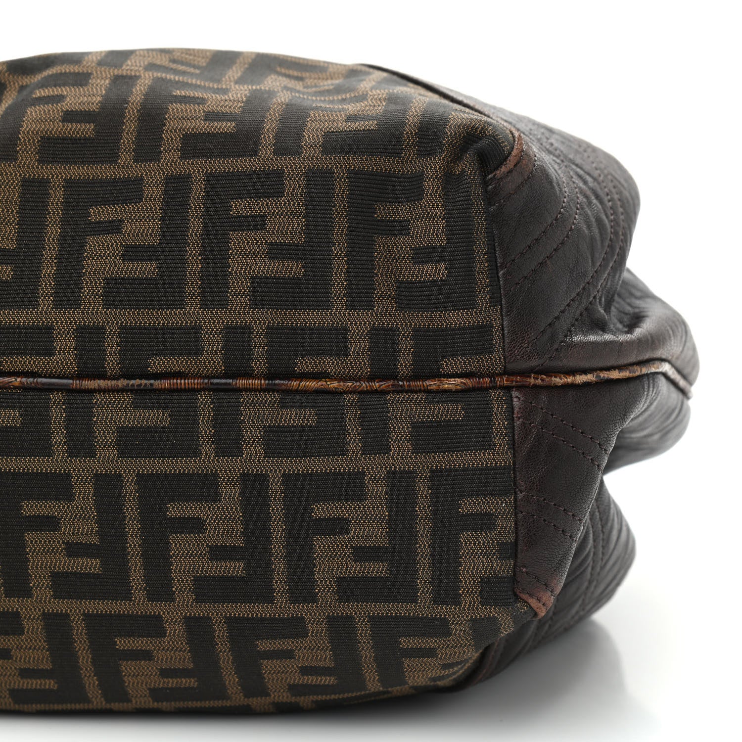 Fendi Zucca Nappa Nuvolata Vitello Tortuga Spy Tobacco Moro 11 of 14