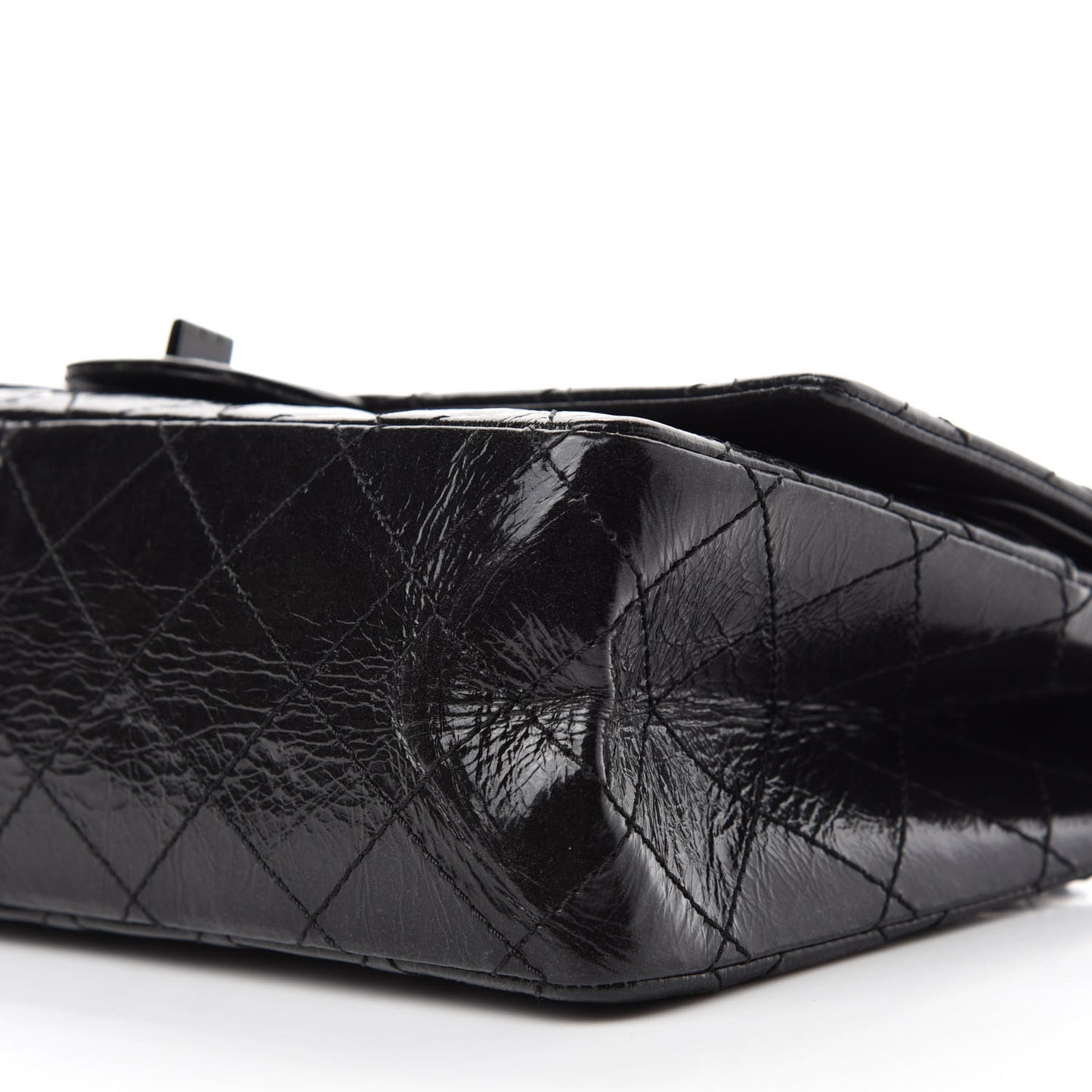 Glazed Calfskin Quilted 2.55 Reissue 226 Flap So Black