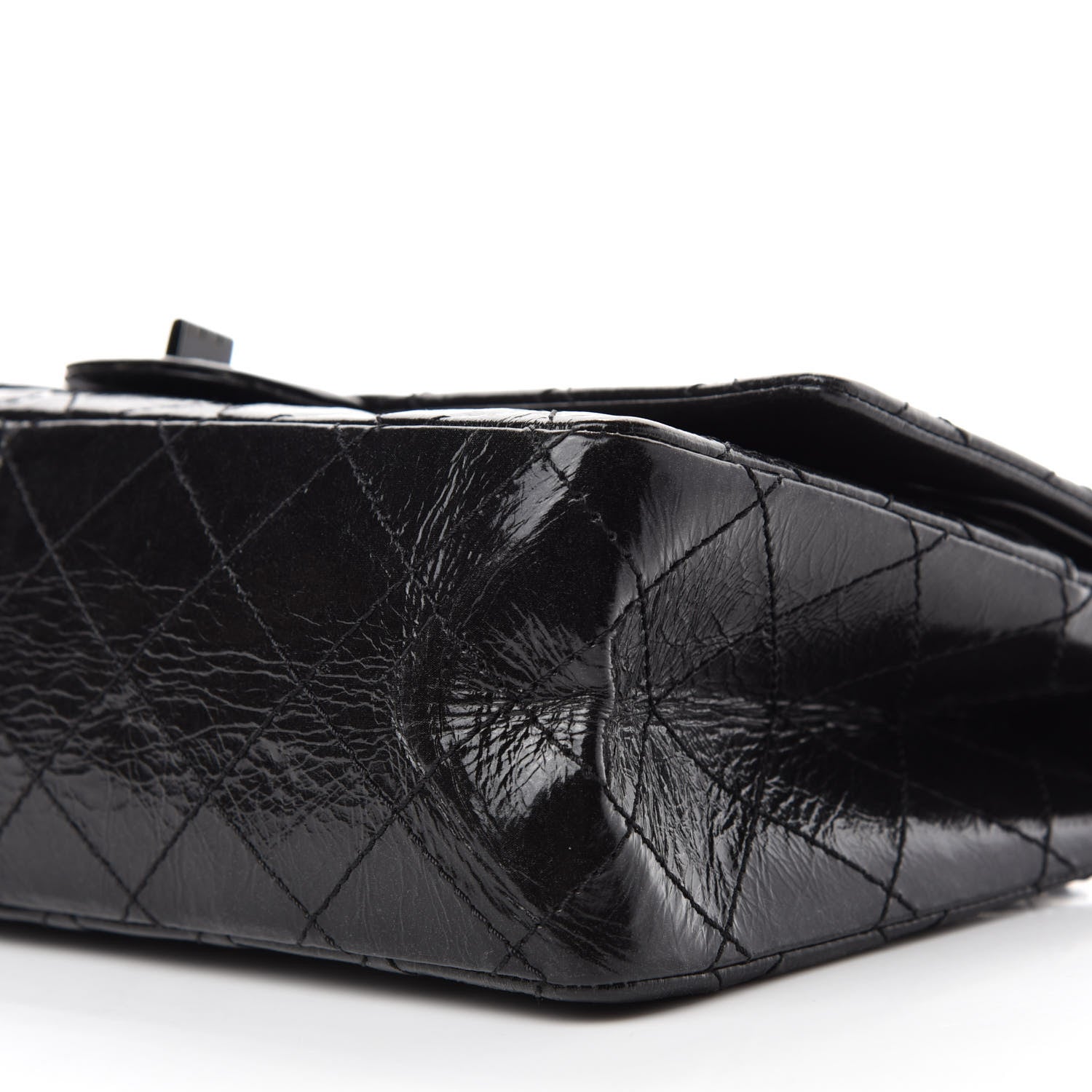 Chanel Glazed Calfskin Quilted 2.55 Reissue 226 Flap So Black 7 of 11