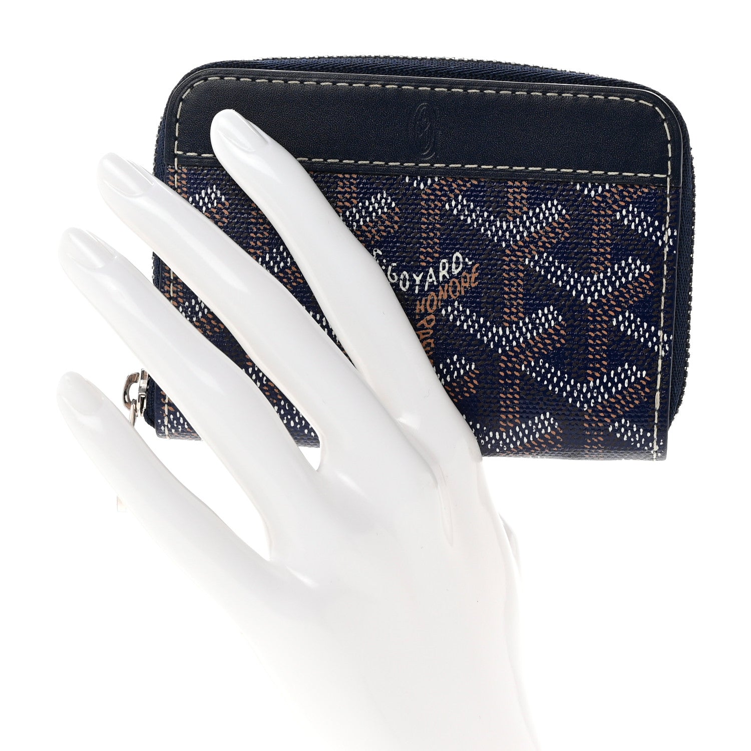 Goyard Goyardine Matignon PM Wallet Navy 2 of 6