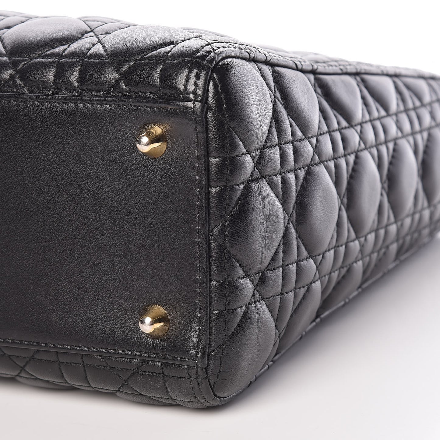 Lambskin Cannage Large Lady Dior Black