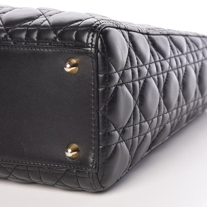 Christian Dior Lambskin Cannage Large Lady Dior Black 12 of 12