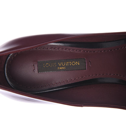 Louis Vuitton Glazed Calfskin Eyeline Pumps 35 Bordeaux 6 of 9