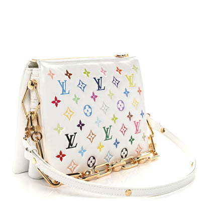 Louis Vuitton LV x TM Lambskin Embossed Monogram Coussin PM White Multicolor 2 of 8