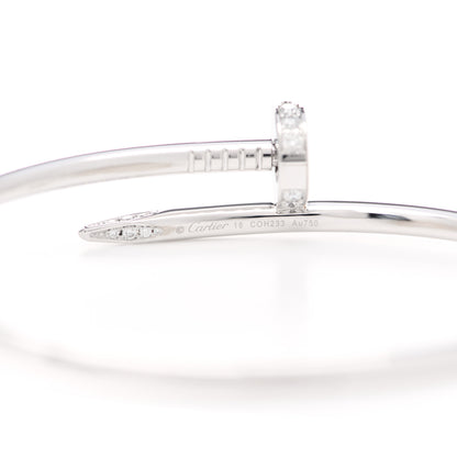 Cartier 18K White Gold Diamond Juste Un Clou Bracelet 18 4 of 5