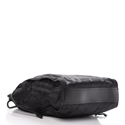 Burberry Nylon Check Buckleigh Packable Tote Black 4 of 14